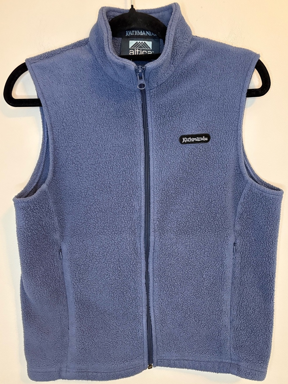 Kathmandu Altica Blue Fleece Vest Womens Size 8 Full Zip Outdoor